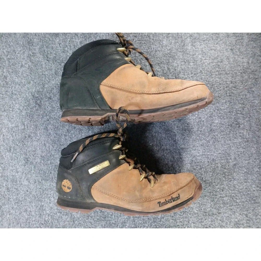 Timberland Mens Euro Sprint Mens 8.5 Wheat Black Hiking Outdoor